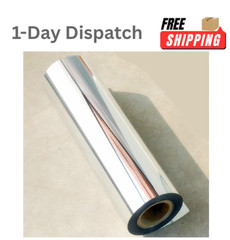 Chrome Mirror Vinyl Wrap Silver 12×78 Inch Self Adhesive Car Film Decal