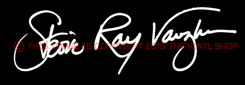 x1 9 inch wide “Stevie Ray Vaughan” decal sticker, autograph, decals rock & roll