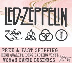 Led Zeppelin Band Logo Vinyl Decal Sticker for Cars/Windows/Cups