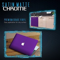 Satin Matte Chrome Metallic Vinyl Wrap Sticker Bubble Free Air Release Big Cuts