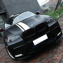 13.41 FT White Vinyl Car Exterior Dual Strips Full Body Stickers Decor For BMW