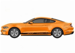 Racing Sport Stripe Car Sticker For Ford Mustang Coupe Side Skirt Decal Graphics
