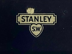 Stanley Tools Sweetheart Oak Box Logo Black White Vinyl Decals set of 2 Large