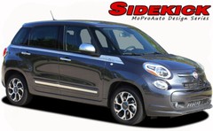 For 2014-2016 Fiat 500L 4-Door Upper Body Strobe Vinyl Stripes Decals Graphics