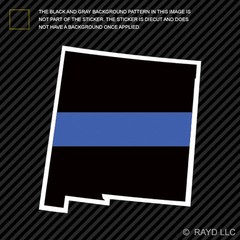 New Mexico State Shaped The Thin Blue Line Sticker Self Adhesive police NM