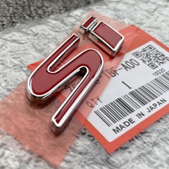 GENUINE OEM Silver+Red Si Emblem For Honda civic 2Dr 4Dr Trunk Rear JDM Badge