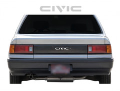 Civic Rear Center Vinyl Decal Sticker Replacement Emblem Fits Honda 1987-1991