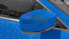 Matte Glitter Intense Blue Frosted Sparkle Sticker Decal Sheet Car Vinyl Wrap
