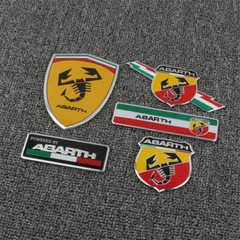 3D Metal Scorpio ABARTH Emblem Sticker Car Body Rear Trunk Badge for Fiat