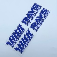 NEW 8pcs JDM Blue Japan Rays Engineering VOLK Racing TE37 Wheel decals sticker