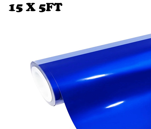 Ultra Gloss Liner Sapphire Blue Car Vinyl Wrap Adhesive Film Air Release 15’X5′
