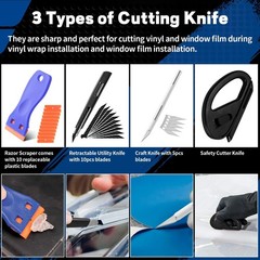 Vinyl Car Wrap Film Tool Kit Window Tint Application Squeegee Installation