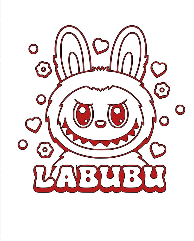 Labubu Vinyl Decal Sticker Funny You Choose Size And Color