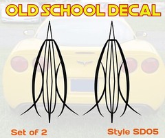 High Quality Scroll Pinstripe Decals Pair – For Car, Truck, Motorcycle, ATV SD05