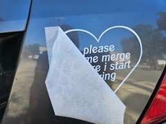 🚗 “Please Let Me Merge Before I Start Crying” Thermal Die Cut Decal 🚕