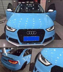 Whole Car Wrap 65FT x 5FT Ultra Glossy Vinyl High Gloss Light Blue Film Graphics