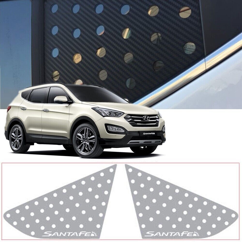 Rear Left Right C Pillar Carbon Black Sticker For 13 17 Hyundai Santa Fe DM