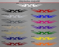Design #133 TRIBAL SCROLL Windshield Decal Window Sticker Vinyl Banner Graphic