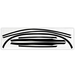1-10Set Chrome Delete Window Trims Glossy Black Overlay Vinyl for KIA K5 2021-24