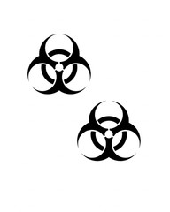 BIOHAZARD Vinyl Decal Waterproof Sticker SET Laptop, Water Bottle