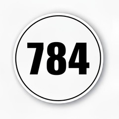 Custom Circular Number 8″ 10″ 12″ 15″ Glossy Matte Sticker /Magnet Car Door x2