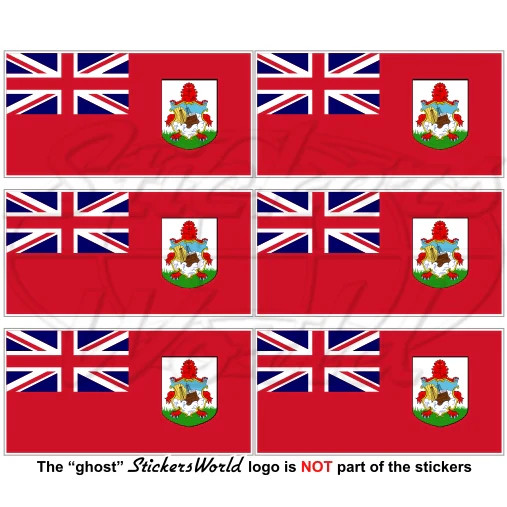 BERMUDA Flag British Overseas Territory 40mm (1.6″) Stickers Decals X6