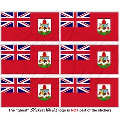 BERMUDA Flag British Overseas Territory 40mm (1.6″) Stickers Decals X6