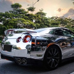 VINYL FROG Chrome Mirror Silver Car Wrap Vinyl 12″x60″ Air Release
