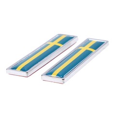 Badge Emblem Sticker Car Auto Rear Trunk Alloy Decal Sweden Swedish Decor Flag