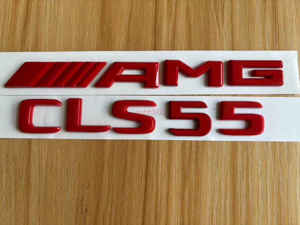 Gloss RED 3D CLS55 AMG Number Letters Rear Trunk Badge Emblem for Mercedes Benz