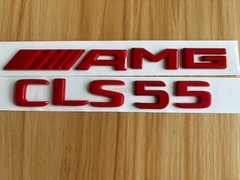 Gloss RED 3D CLS55 AMG Number Letters Rear Trunk Badge Emblem for Mercedes Benz