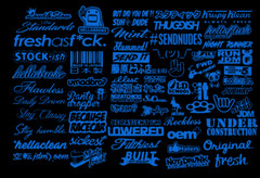 JDM Sticker Pack Tuner Vinyl 20 RANDOM Stickers You Choose Color (Tgish+SH)