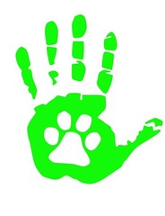 Set of Hand Paw Wave Decals for Jeep Side Mirrors- Left & Right