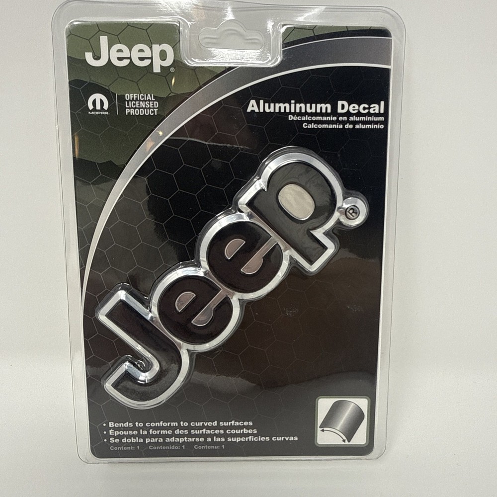Jeep Aluminum Bendable Decal Emblem Spell Out Stick On Chroma