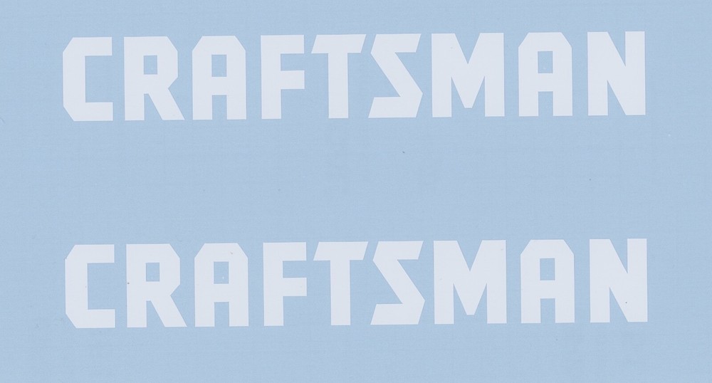 2 New CRAFTSMAN Tools 8″ White Decals Stickers Truck Toolbox Decal