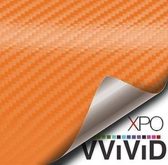 VVivid Xpo Matte Orange Dry Carbon Architectural Vinyl Wrap Film | V168