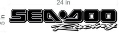 SEA-DOO Racing Decal 24″ BLACK / SOLD INDIVIDUALLY / Vinyl Graphic / Sticker