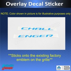 CHALLENGER Grille Badge Overlay Decal for 2015 – 2023 Dodge Challenger