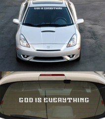 God is Everything Windshield Decal Sticker Jesus Front/Back Car Truck SUV #E