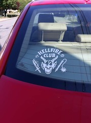 Stranger Things 5″x5″ Hellfire Club permanent vinyl decal.