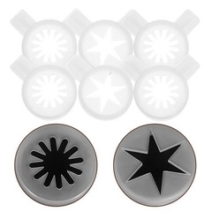 6pcs Ice Cream Maker Nozzle Set Decorative Soft Serve Machine Attachments for