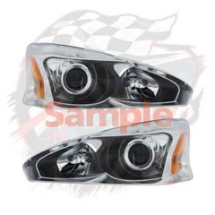 Set of 2 Faux / Fake – Bug Eye LED Headlight Assembly Stickers / Decals Ver Mod2