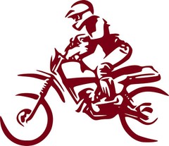 Motocross Dirt Bike Style A Dirtbike Vinyl Decal Your Color Choice Sticker