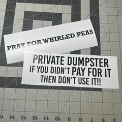 Premium Custom MAGNET Bumper Sticker – Say Anything You Want! – Black & White