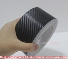 Multi-function – 2inch Wide Black 3D Carbon Fiber Vinyl Tape Wrap Sticker – CF