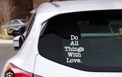 1PC -Vinyl Decal Window Car Truck Sticker ‘Love and Kindness’ Good Vibes Only