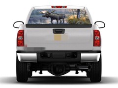 Pickup Rear Window Moose Forest Decoration Sticker Decal Waterproof 22″ x 65″