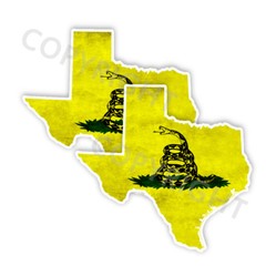 Dont Tread on Me Decal State Texas window vinyl sticker Various Size Distress