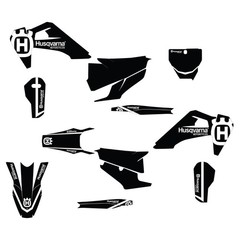Husqvarna graphic kit 2019-2022 450 FC TC white on black bg FREE SHIPPING!!!