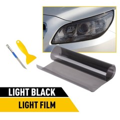 Gloss Light Black Headlight Taillight Fog Light Tint Film Vinyl 12″X72″ Kit New